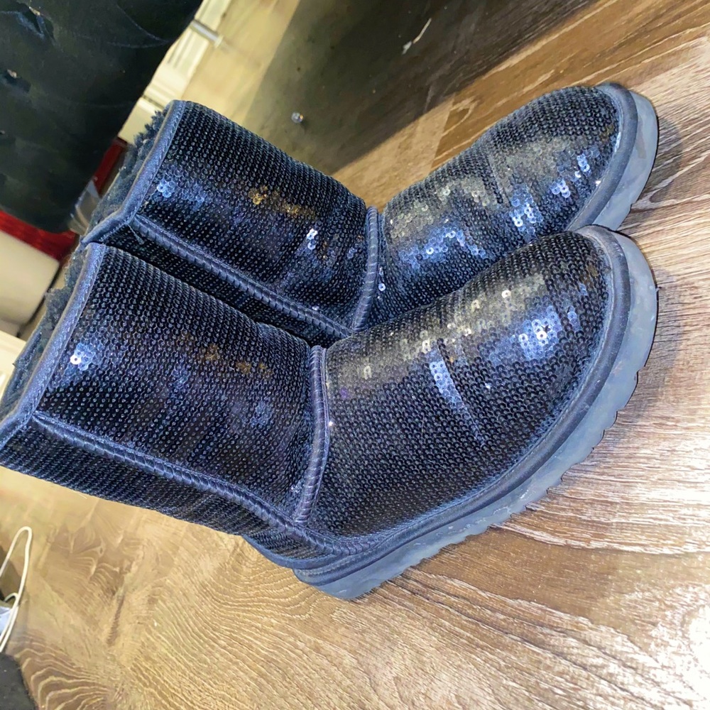 Sequin Black Uggs